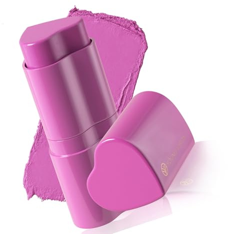 Crème Blusher Stick Couleur De Joue Imperméable Avec Un Mélange Facile Pour Les Lèvres Et Les Joues Multiples Usage Du Maquillage En Forme De Coeur