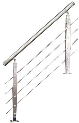 Barandillas de acero inoxidable 304 para exteriores Barandillas exteriores para escaleras de hormigón y metal Porche (100cm/39.4in)