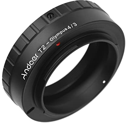 Hapivida Adapterring Objektivadapter, T T2 Mount Objektivadapter Metall Ring Adapter Passend für Micro Four Thirds MFT Kamera wie E-420 E-450 E-500 E-510 E-520 E-600 E-620, für OLY