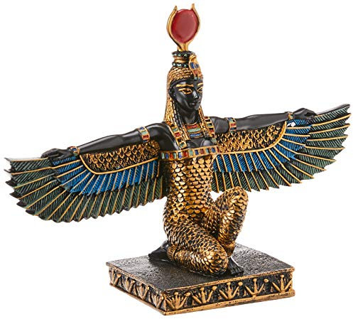 Design Toscano Isis, Göttin der Schönheit Ägyptische Dekostatue, Polyresin, vollfarbe, 23 cm