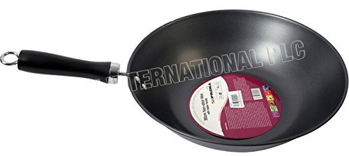 30Cm Wok Pan - Bakelite Handle, Stir Fry Chinese Cooking Kitchen Saucepan | Non Stick Classic, Cool-Touch Handles, Durable Kitchenware, Saucepot