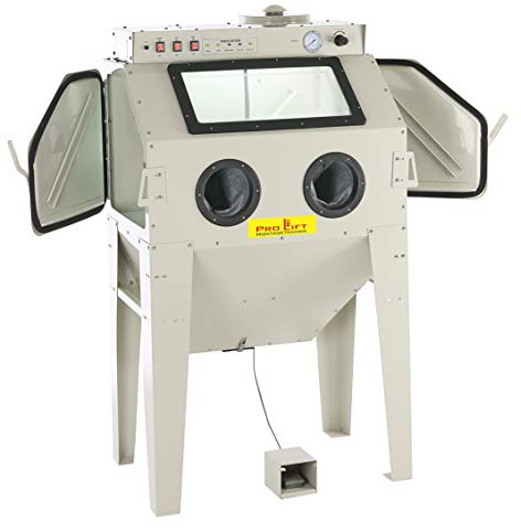 Pro-Lift-Montagetechnik Sandstrahlkabine 350 Liter inkl.Zubehör, SB350AJ, mit eingebauter Absaugung, 01558