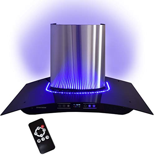 Syntrox Germany DH-230W-900D-INOX Hotte de 90 cm avec LED bleues écran tactile et télécommande