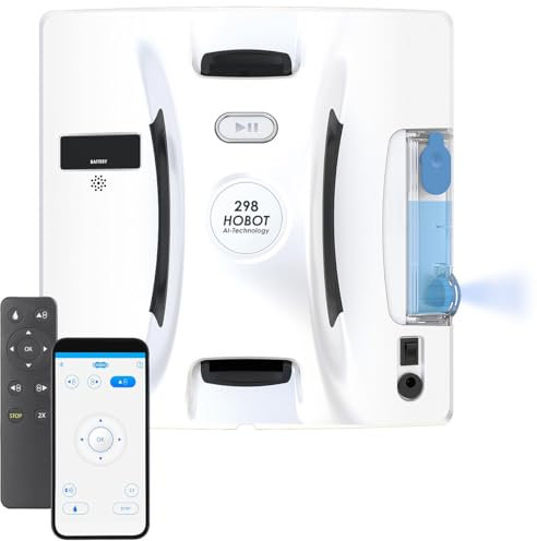 Sichler Haushaltsgeräte Fensterreinigungsroboter: Profi-Fensterputz-Roboter PR-040 mit Bluetooth, App & Sicherungs-Seil (Fensterreiniger Roboter, Fensterputzroboter Akku, Elektr Fensterputzer)