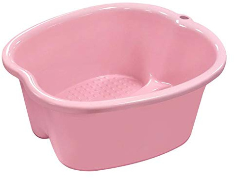 Q-XIAOKEAI, Großer Fußbad Spa Wanne Waschbecken Eimer Soak Feet Detox Pediküre Massage 3 Farben Rosa