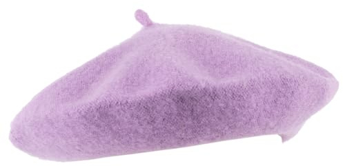 Hat To Socks Einfarbige Baskenmütze aus Wollgemisch für Damen und Herren