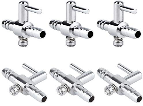 Pawfly 6 Stück Luftverteiler Aquarium Luftventil Luftstromregler Rückschlagventil Aquarium Luftregelventil Einweg Aquarium Luftstromregelung Hebel gerade Ventil Verteiler Splitter für Fischbecken‌