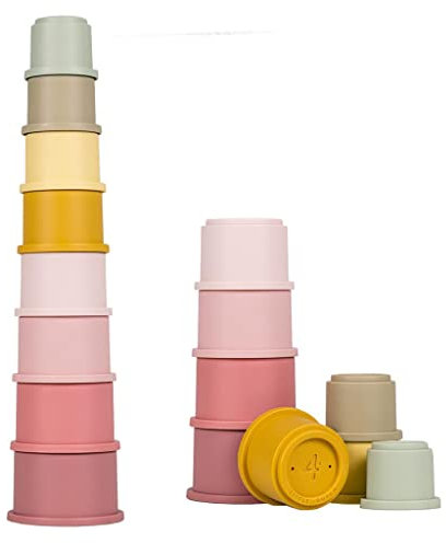 Little Dutch Stapelbecher Badespielzeug 8-teilig pink