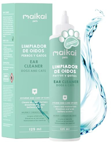 Limpiador Oidos Perros y Gatos 100% Natural Gotas Limpiadoras sin Aditivos