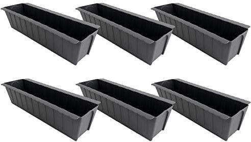 CB Home & Style 6er Set Blumenkasten Kunststoff Pflanzkasten Set Einsatz für Europaletten Balkonkasten Palette Topf