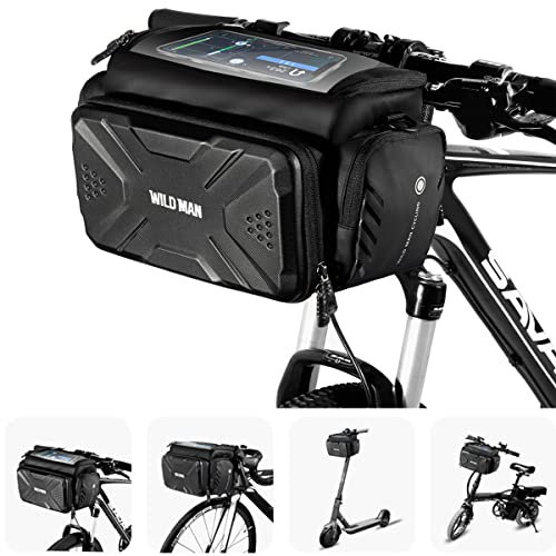 liebfit Fahrradtasche Lenkertasche 4L Wasserdicht mit transparentem Smartphone-Fach inkl. Adapter und Regenhülle