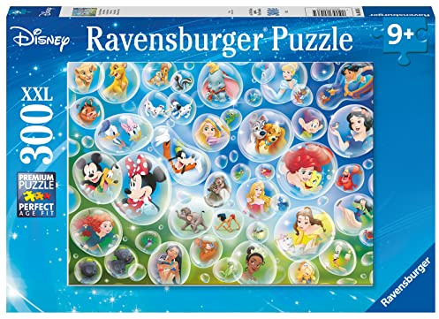 Ravensburger pussel 80536 - Disney såpbubblor, 300-bitars pussel för Disney-fans från 9 år och uppåt
