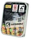Barbecue instantané jetable au charbon de bois - Idéal pour les barbecues de jardin, le camping, les fêtes en plein air et les pique-niques - Facile à utiliser (500 g)