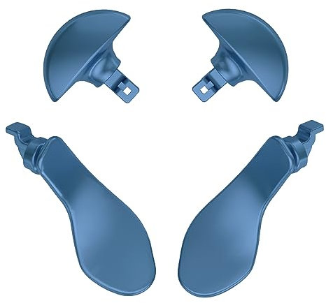 eXtremeRate 4Pcs Metall Back Paddles für ps5 Edge Controller, Austauschbare Rücktasten Remap Buttons Zubehör für ps5 Edge Controller–Metallic Neptun Blau