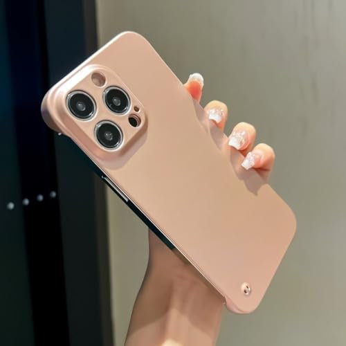 ENILSA Custodia senza cornice per PC, ultra sottile, rigida, opaca, per iPhone 14 Pro Max 13 11 12 Mini, iPhone 7 8 Plus, XS XR X SE 2022, Cover posteriore, rosa, per iPhone 13 Mini