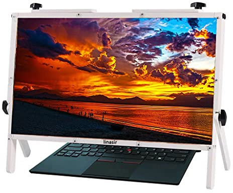 Schermo d'Ingrandimento per Laptop, Compatibile con telefoni cellulari da 15/16/17/18/20 Pollici, Tablet, Perfetto per Famiglie, Anziani, Regali per Ragazze, 19,41 x 14,3 x 10,28 Pollici, Bianco