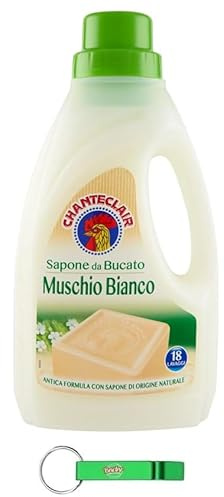 Chanteclair Sapone da Bucato - Jabón para lavar (12 unidades, 18 lavados, 1000 ml, incluye llavero Beni Culinari gratuito)