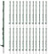 25Pcs Electric Fence Posts, 4FT/122CM Portable Garden Fence Post Temporary Electric Fences Plastic Fence Posts Ideal for Paddock Fencing Grazing Livestock Control Horse Cattle Sheep (Green)