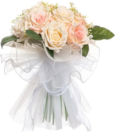 NIHUIFA Künstlicher Rosenstrauß für Hochzeiten, dekorative Blumen, Ornamente für Hochzeit, Verlobung, Zeremonie