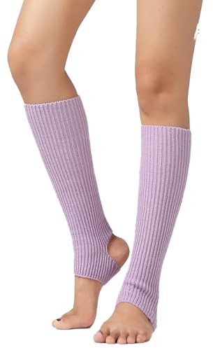 BrightGlow Stulpen Damen Ballettstulpen Beinwärmer Kurze Mädchen Beinstulpen mit Fersenloch Manschetten-Beinwärmer Damen-Socke Legwärmer für Ballett Fitness Yoga
