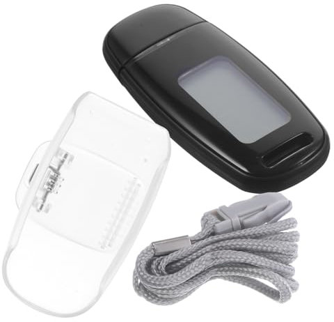 TINEASUR Podomètre 3D Rechargeable Rétroéclairage, Compteur de Pas Multifonction en Abs Noir pour Marche et Fitness, 1 Set