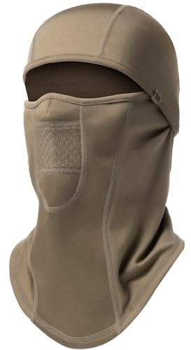 1TG Taktisk rånarluva ansiktshuva skidmask stormmask, balaclava för kvinnor och män paintball mask airsoft mask – UV-skydd, vindtät varm, utomhussporter cykling, motorcykel, fiske, Coyote Braun, 56-62