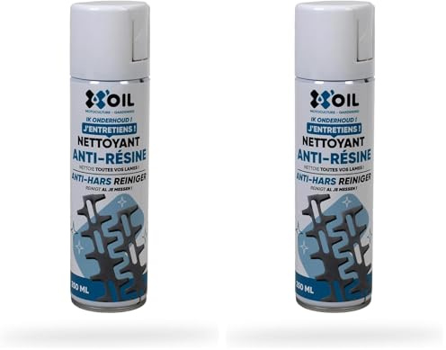X'OIL - Aérosol Anti-Résine - Pour Taille Haie & Sécateur - Puissant & Durable - Facilité D'Application - 250ml (Lot de 2)