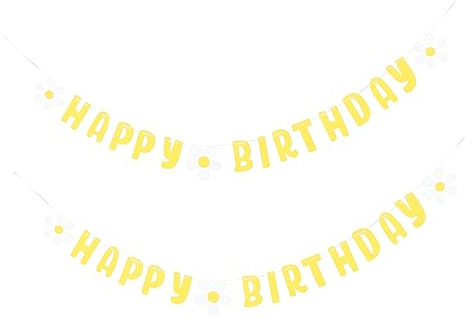Supvox 2stücke Happy Birthday Banner Aus Filz Bunte Geburtstagsdekoration Für Kinderpartys Fotohintergrund Und Vielseitige Anbringungsmöglichkeiten