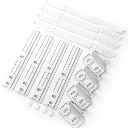 JPshop - Kit de 4 rails de porte réfrigérateur et congélateur encastré universel compatible avec Ariston C00312150