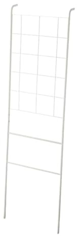 Gralara Échelle murale décorative en métal pour salle de bain, salon, maison, Blanc