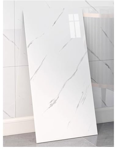 Panneaux muraux de douche autocollants en marbre pour décoration murale intérieure facile