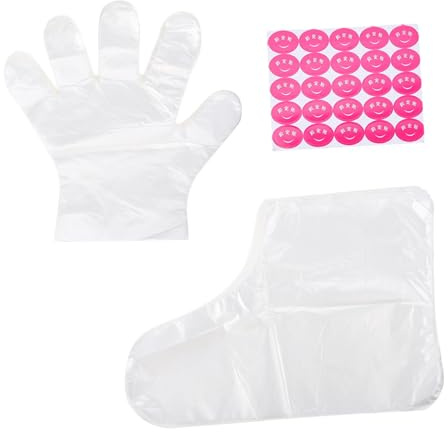 LIFKOME Pe Fußmasken und Handmasken mit Fixierpflastern und Geruchshemmend für Fuß und Handpflege zu Hause oder Salon Zufälliger Stil