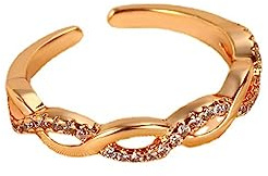 Ayoiow Verlobungsringe Vorsteckring, Offen mit Labordiamant Ringe Gold 585 Damen, 14K Gelbgold Eheringe Gelbgold 585