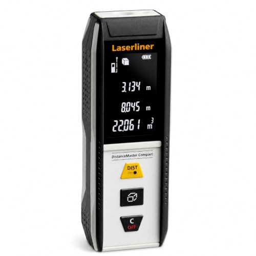 Laserliner Télémètre Laser DistanceMaster Compact 30 | Appareil de Mesure Numérique, Portée de 30 m, Mesure de Longueur/Surface/Volume