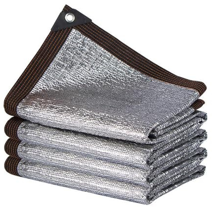Rete riflettente in alluminio con occhielli – Isolante termico in alluminio, blocca la luce solare per serre, piante, patio, prati, protezione UV e risparmio energetico