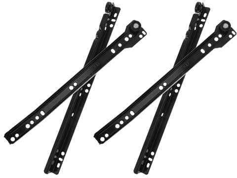 HOLIDYOYO Guide per Cassetti Montaggio Inferiore in Metallo Kit Scorrevoli a Doppia Sezione 12 Pollici per Cassetti da Cucina e Mobili Ferramenta Resistente per Ristrutturazione Casa