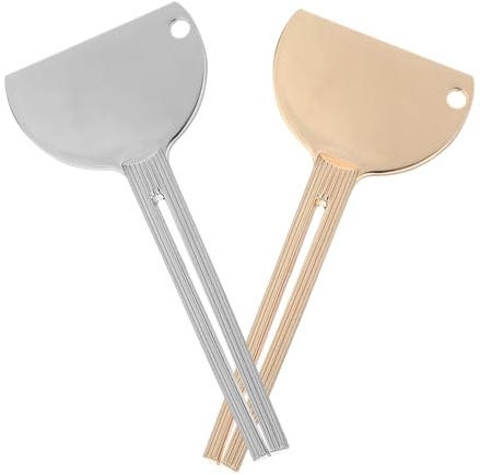 Mikikit Exprimidor de Pasta de Dientes Metálico 2 Piezas Oro y Plata Rodillo Manual para Tubos Dispensador Portátil para Cremas y Uso Diario en Baño y Viajes