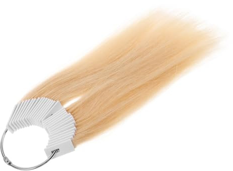 Mèches de Test Capillaire 30 Pièces Jaune pour Salon de Coiffure | Fer, Fil Haute Température et Plastique, Toucher Doux , Mélange Réaliste pour Entraînement