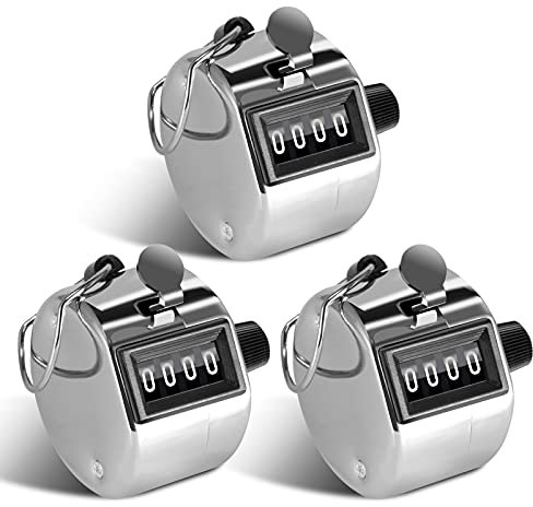 moinkerin 3 Stücke Handzähler Zähler Counter Counter Hand für Inventur, Sport, Marketing, Flugzeug, Golf (3 Stück)