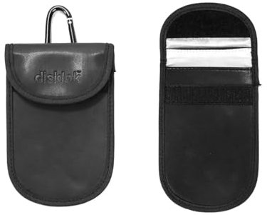 Disklok Faraday Car Key Pouch - Anti Theft | Secure RFID Signal Blocker Case For Keyless Cars, Credit Cards, Entry FOBs | Vehicle Security Accessories (Small)