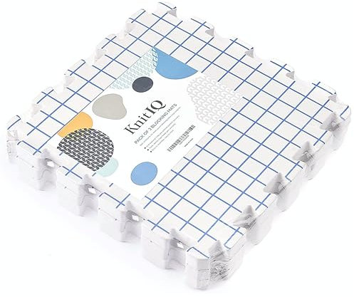 KnitIQ Blockiermatten für Strickverlängerungs-Set - 3 zusätzliche Blockierbretter zur Erhöhung des Layouts für größere Strick-, Häkel-, Nadelspitzen- und Spitzenprojekte