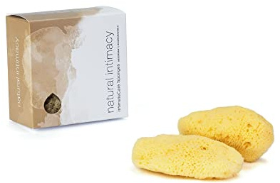 IntimateCare Sea Sponges. Mediterranean “Fine Silk” Sponges in Plastic Free Packaging. Absolute Quality (Golden Yellow)