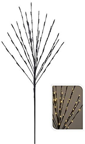 Spetebo LED Deko Leuchtbaum mit 80 LED und Zeitschaltuhr - 110 cm - Batterie Lichterbaum warmweiß mit Dual Timer für Innen und Außen