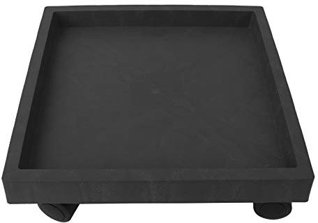 NICEXMAS Plateau de Soucoupe à Plantes Carré avec Roues Noir