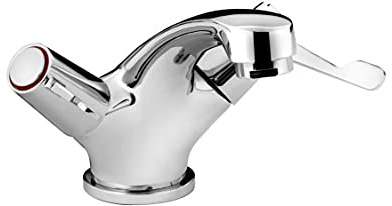 Bristan Lever Bathroom Taps, Chrome Basin Mixer tap, VAL2 BAS C CD | Includes pop-up waste, Matching bath taps available, 3 levers