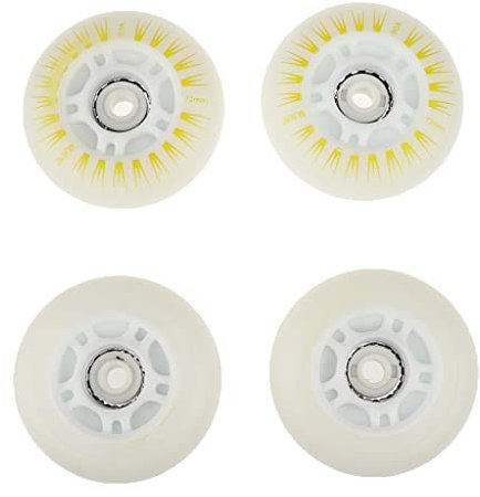 pistro 4 Stück PU Rollen Rollschuhe Inline Skating Teile Skating Zubehör - Mehrfarbig, 72 mm