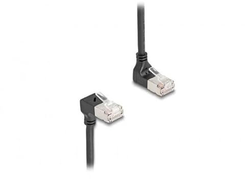 DeLOCK RJ45 Netzwerkkabel Cat.6A S/FTP Slim 90° Oben/unten gewinkelt 3 m