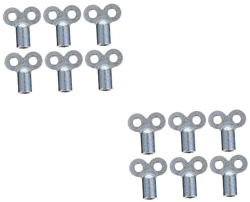 Hemobllo 12pcs Radiator Key Gas Key Radiator Tail for Bleeding Air Vent Utility Tool Chrome Finish