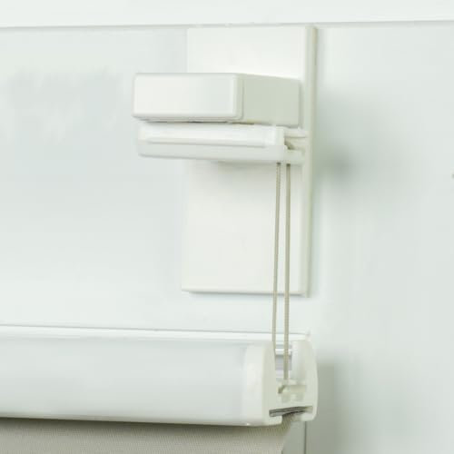 Shadoo Home® Plissee Befestigung zum kleben - 4 Stück - Weiß - Halterung zum kleben für Fensterrahmen