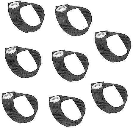 PAMINGONO 8st Zeltschnalle Spanngurte Für Baldachin-Plane Vielseitiger Befestigungsverschluss Schwarze Spannschnüre Transparentes Skateboard-Griptape Zeltstangen Für Plane Stoff Grey